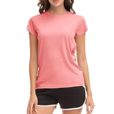 Image de FEIXIANG MEETWEE Femme Surf Shirt Rash Guard UV Shirts Natation Tankini UPF 50+ Manches Courtes Maillot de Bain