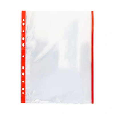 Image de Grafoplas 5501151 Pochettes en polypropylène avec indicateur de couleur A4 Rouge