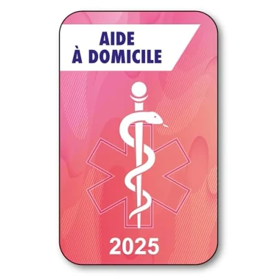 Image de SIGNAL SAFETY Autocollant Sticker Vignette Caducée 2024 pour Pare Brise en Vitrophanie V7 Aide à Domicile