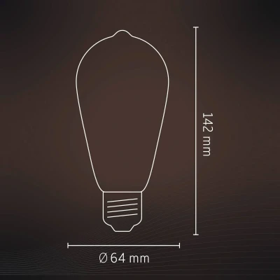 Image de Ampoule LED connectée CALEX ST64 RGBW E27 Intensité variable Couleurs RGB Blanc chaud