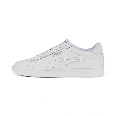 Image de Puma Smash 3.0 L JR Baskets basses pour enfants, Taille: 38, White/cool light gray Cuir