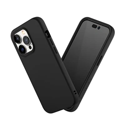 Image de RhinoShield Coque Compatible avec [iPhone 14 Pro] SolidSuit Fine Technologie d&#039;absorption des Chocs et Finition Premium Matte Noir Classic