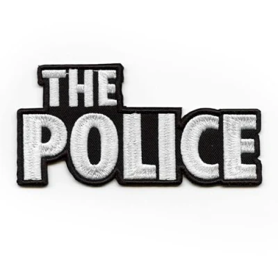 Image de The Police Patch à repasser (Taille unique) (Noir/Gris)
