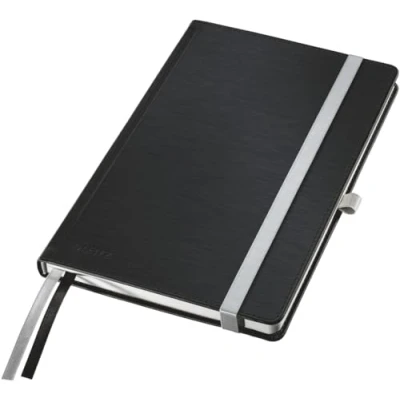 Image de Leitz, Cahier couverture rigide A5 quadrillé, 160 pages 100g/m², Leitz Style, Noir, 44860094