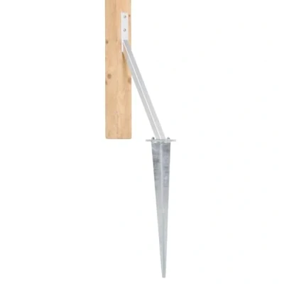 Image de Ancre tempête à enfoncer 590 x 320 535 mm coupe vent avec piquet Pour stabiliser les clôtures et murs brise vue Galvanisée chaud l&#039;intérieur l&#039;extérieur (à