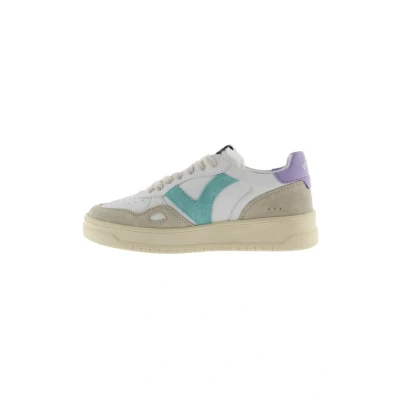 Image de Victoria Basket Basse Unisexe Seúl Effet Cuir &amp; Pièces Colorées en Croûte De Contraste 1257101 pour Adulte Lila 40