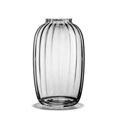 Image de Holmegaard Vase H25.5 cm Primula Motif Optique en Verre soufflé, Transparent