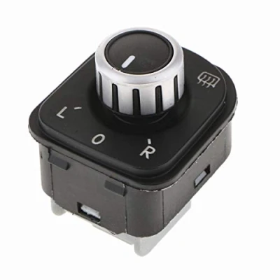 Image de HZTWFC Bouton de commutateur réglage du rétroviseur latéral chromé OEM # 5ND959565B pour Jetta MK5 Golf MK6 Rabbit Eos Passat B6 3C Tiguan