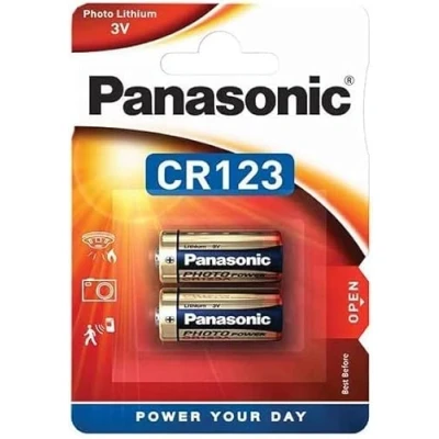 Image de Blister 2 Piles Lithium CR123A / CR17345 Original Panas.