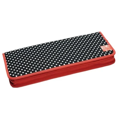 Image de Prym 612181 Étui pour Aiguilles à Tricoter Polka Dots, Noir/Blanc