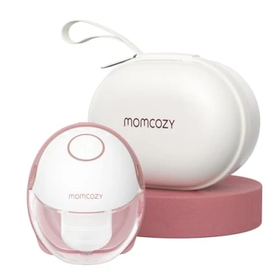 Image de Momcozy Mobile Style M6 Tire Lait Electrique Mains Libres Portable, DoubleFit Double Scellé Anti Fuite, avec 3 Modes &amp; 9 Niveaux, Rythme Idéal pour Plus de Lait, 24mm (1, Rouge)