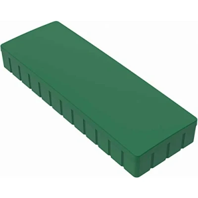 Image de MAUL Aimants MAULsolid 54x19mm (10 pièces) Mini en plastique avec grande force d&#039;adhérence puissants pour tableau blanc Idéal le bureau et l&#039;atelier Vert