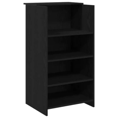 Image de vidaXL Bureau de réception Noir 55x50x103,5 cm Bois d&#039;ingénierie, comptoir réception, Salon, Bar