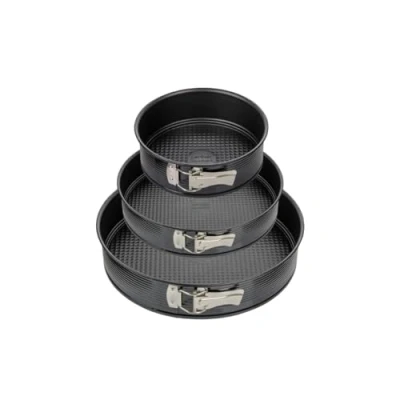 Image de Zenker 9923450 Lot de 3 moules à charnière ronds, moule rond, manqué, gâteaux, pâtisserie, a gateau Acier, 20 cm 24 et 28