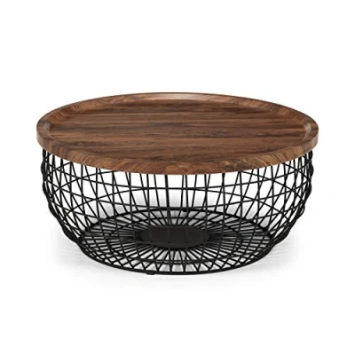 Image de Julian Bowen Table basse de rangement Smithson, noyer/noir