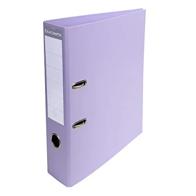 Image de Exacompta Réf. 53707E Carton de 10 Classeurs à levier A4 Prem&#039;Touch Dos 70 mm Mécanique 75 Dimensions extérieures : 32 x 29 7 cm Format classer Coloris Lilas
