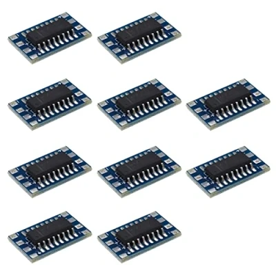 Image de eMagTech 10 Pièces Mini RS232 MAX3232 Vers TTL Convertisseur de Niveau Adaptateur Carte Module Série 3 5V Dérivation Câble D&#039;ordinateur Adaptateurs