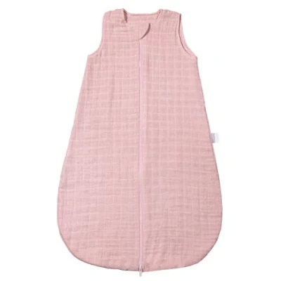 Image de MAKIAN Gigoteuse Ete en Gaze, Legère, Tog 0.5, sans Manches Turbulette Legere 100% Coton Respirant Oeko Tex (Rose Poudré, 110 cm)