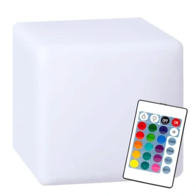 Image de Europalamp Cube décoratif LED multicolore 40cm Sans Fil Design Élégant (40cm, Cube) [Classe énergétique F]