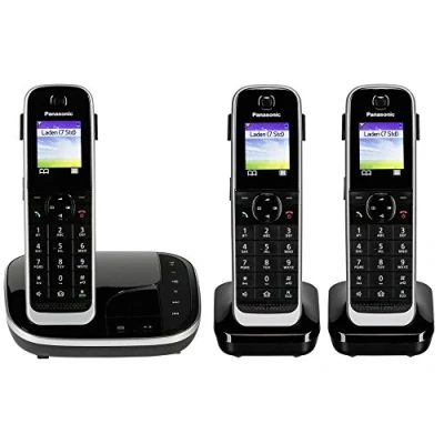Image de Panasonic KX TGJ323GB Trio avec répondeur (version allemande) Noir [Version Allemande]