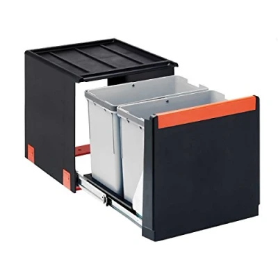 Image de FRANKE Poubelle de tri des déchets Cube 40 (134.0039.330) Containers : 2 x 14L Couleur noir