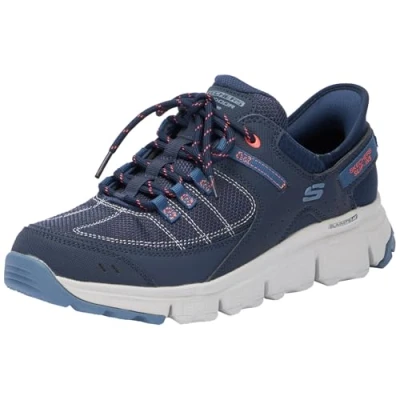 Image de Skechers Femme Sommets À, Garniture Corail en Maille synthétique Bleu Marine, 41 EU