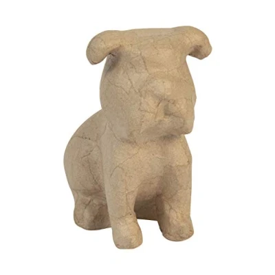 Image de Décopatch SA226C Un support en papier brun mâché 15x9,5x16 cm, Bulldog assis