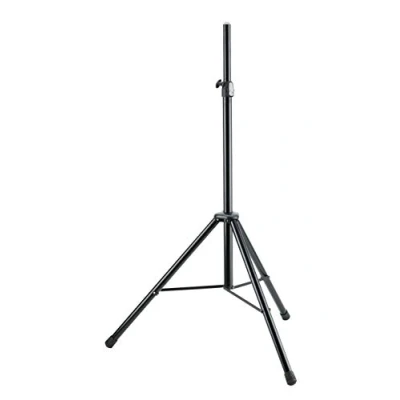 Image de K&amp;M 21435 Trépied pour enceintes Noir en acier ø 3,5 cm, avec tripode et amortisseur léger durable, jusqu&#039;à 50 kg