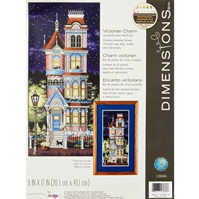 Image de DIMENSIONS Kit Point De Croix Compté, Charme Victorien, Blanc