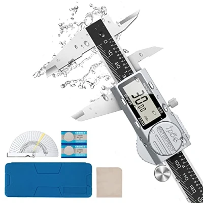 Image de Housolution Pied a Coulisse Digital, (ABS) Fonction Échelle Absolue, 0 150 mm Outil de Mesure Électronique en Acier Inoxydable avec Écran LCD IP54 Étanche, Conversion Pouces/mm/Fraction