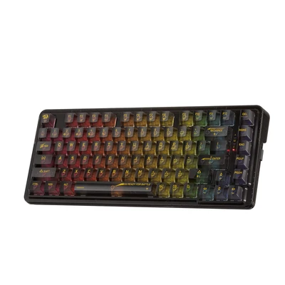 Image de Redragon K649 Pro Gaming Keyboard with Gasket, 3 Modes, 82 Keys, Fully Transparent Hot Swap Mechanical Keyboard, Sound Absorbing Foam, Translucent Switch