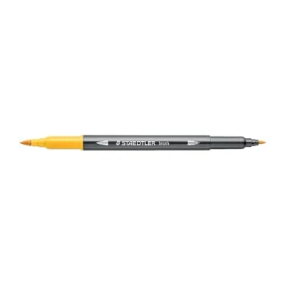 Image de STAEDTLER 3001 Feutre de Coloriage Aquarellable Double Pointe Pinceau 1 6 mm et Fine 0,5 0,8 Jaune Clair 110
