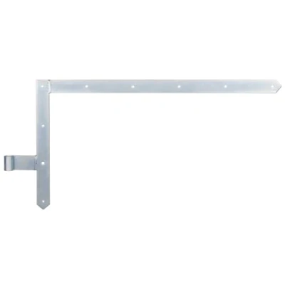 Image de Alberts 313128 Penture équerre dans les versions pour portail, portes de garage passivée gond Ø16 mm Taille 400 x 800