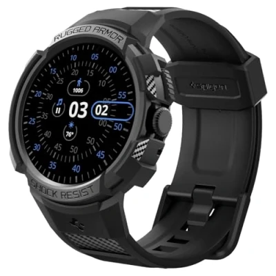 Image de Spigen Rugged Armor Pro Coque Compatible avec Google Pixel Watch 3 41mm (2024) / 2 (2023) (2022) Noir