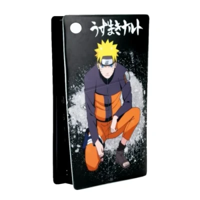 Image de Konix Naruto Shippuden Façade de Protection pour Console PS5 Slim Silicone Antichoc Anti Rayures Motif Noir