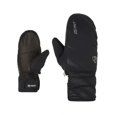 Image de Ziener KAROIA Moufles de Ski pour Femme Primaloft Coupe Vent Très Chaudes Noir 8,5