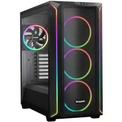 Image de be quiet! Shadow Base 800 FX Black boîtier PC, éclairage ARGB avec contrôleur Inclus, Multiples Modes et Couleurs, 4 Ventilateurs Light Wings 140 mm PWM, Flux d’air Exceptionnel, Hub PWM