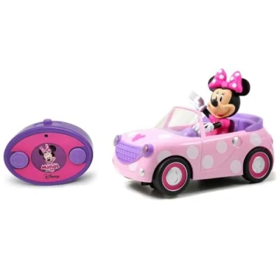 Image de Jada Disney RC Minnie Roadster Voiture Radio Commandée Télécommande Figurine Incluse Dès 3 Ans 253074001, Rose