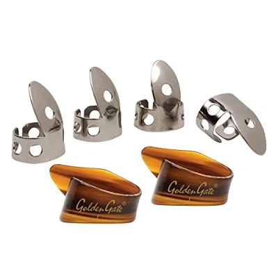 Image de National NP18T PowerCoil Taraud fuseau Grande Taille pouce et doigts Pick Lot de acier inoxydable/Imitation Tortue