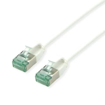 Image de ROLINE Câble Patch RM U/FTP DataCenter Cat.6A (Class EA), Slim, Blanc, 0,3 m