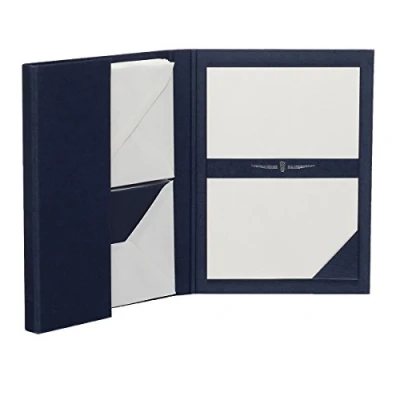Image de Rössler papier 1026831009 Paper Royal Chemise à lettres DIN A5/C6, 15/15, bleu/blanc nervuré