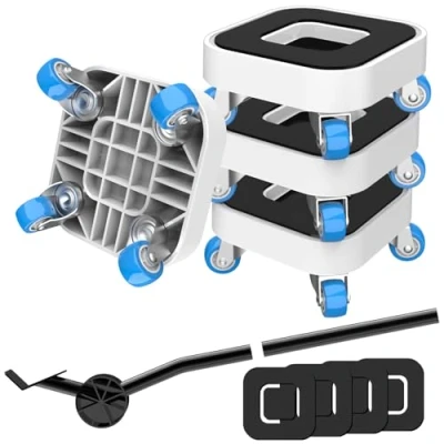 Image de NIUXX Lève Meubles, Soulever Meuble Lourd Kit avec roulettes Pivotantes à 360 Degrés, de Deplace a Roulette, Set Leve pour Canapés, Tables, Chaises, Lits, Capacité Maximale 350kg