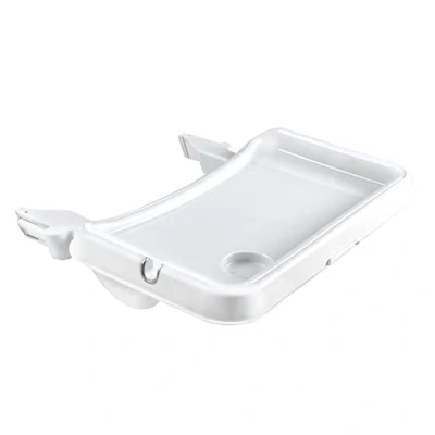 Image de Hauck Plateau Bebe Repas Alpha Tray pour Chaise Haute Bébé Alpha+ et Beta+, Réglable en Profondeur, Bords Surélevés, Inclus Tablette Amovible, Blanc