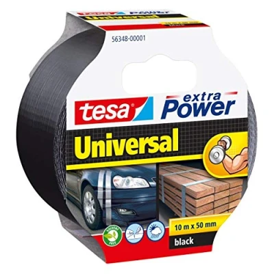 Image de Ruban adhésif tesa Extra Power 50 mm x 10 m Noir Renforcé en tissu Multi usages