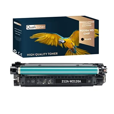 Image de QUALITONER 1 Toner HP W2120A (212A) Noir Compatible pour Color Laserjet Enterprise M554dn,