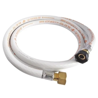 Image de SOMATHERM FOR YOU, Flexible caoutchouc pour gaz Butane/Propane Longueur 1 mètre Raccords écrou tournant 20/150 et 15/21 Durée de vie 10 ans Idéal appareils à