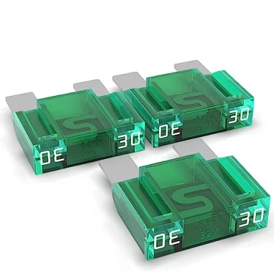 Image de AUPROTEC fusible à lame Maxi 20 80A, enfichable d&#039;automobile, choix : 30A ampères, vert, 3 pièces