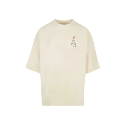 Image de Merchcode K Heart HUGE Tshirt imprimé, Homme, Taille: Large, Whitesand