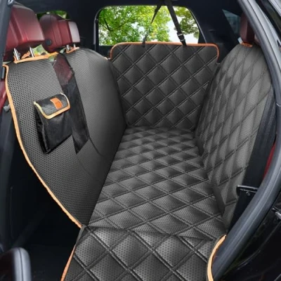 Image de KYG Protection Voiture Chien, Housse de Siège pour Chien Luxueux Motif Complète Élargir avec Fenêtre Visualisation Facile à Nettoyer aux Voitures Moyenne et Grande Taille 135X175cm