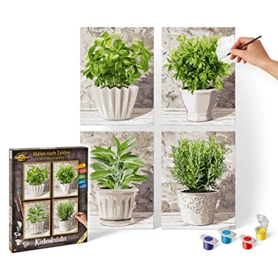 Image de Schipper 609340687 Culinary Herbs Quattro Tableau à Dessin Taille 40 x 50 cm